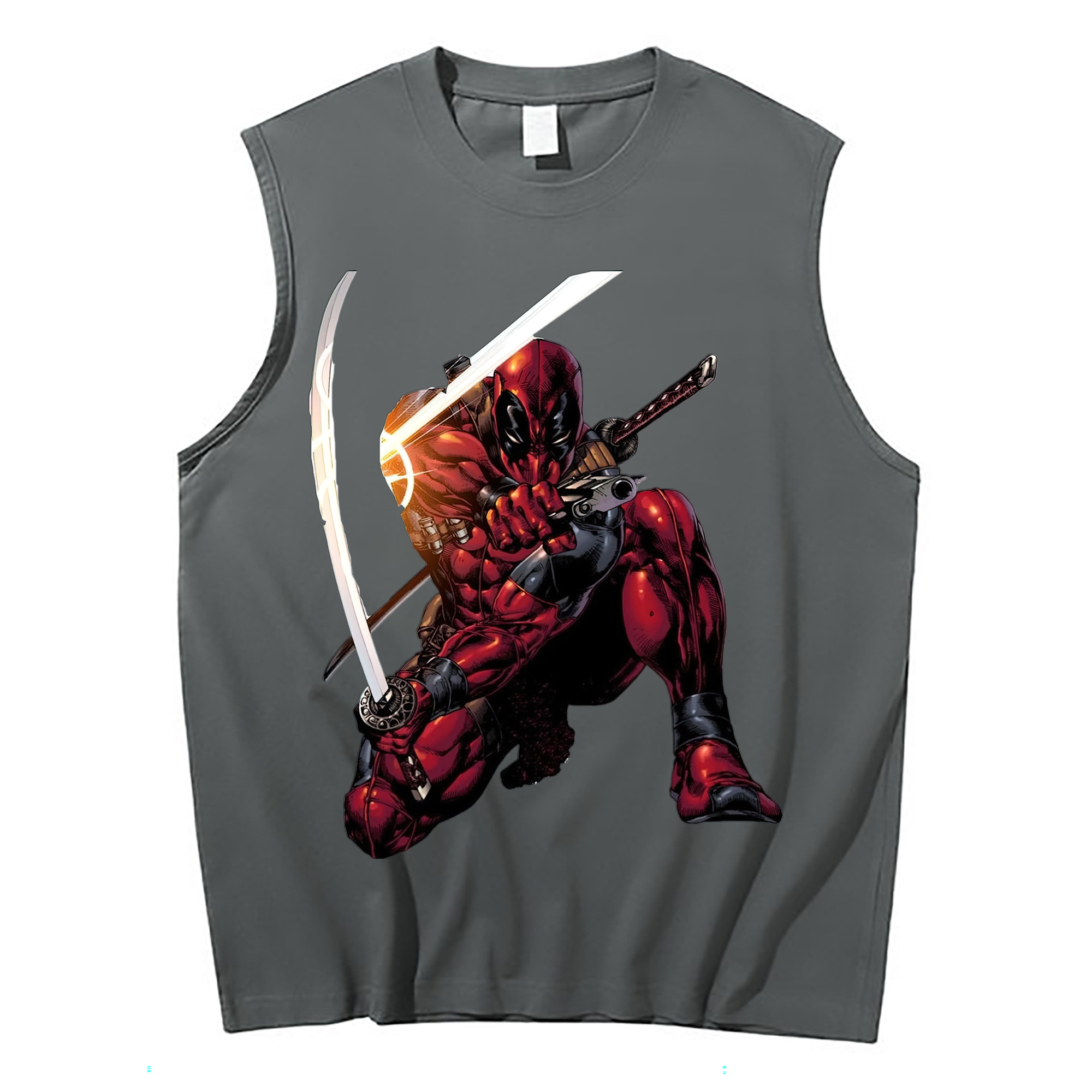 （画像用） Deadpool デッドプール コットン100％タンクトップ（フロントプリント）